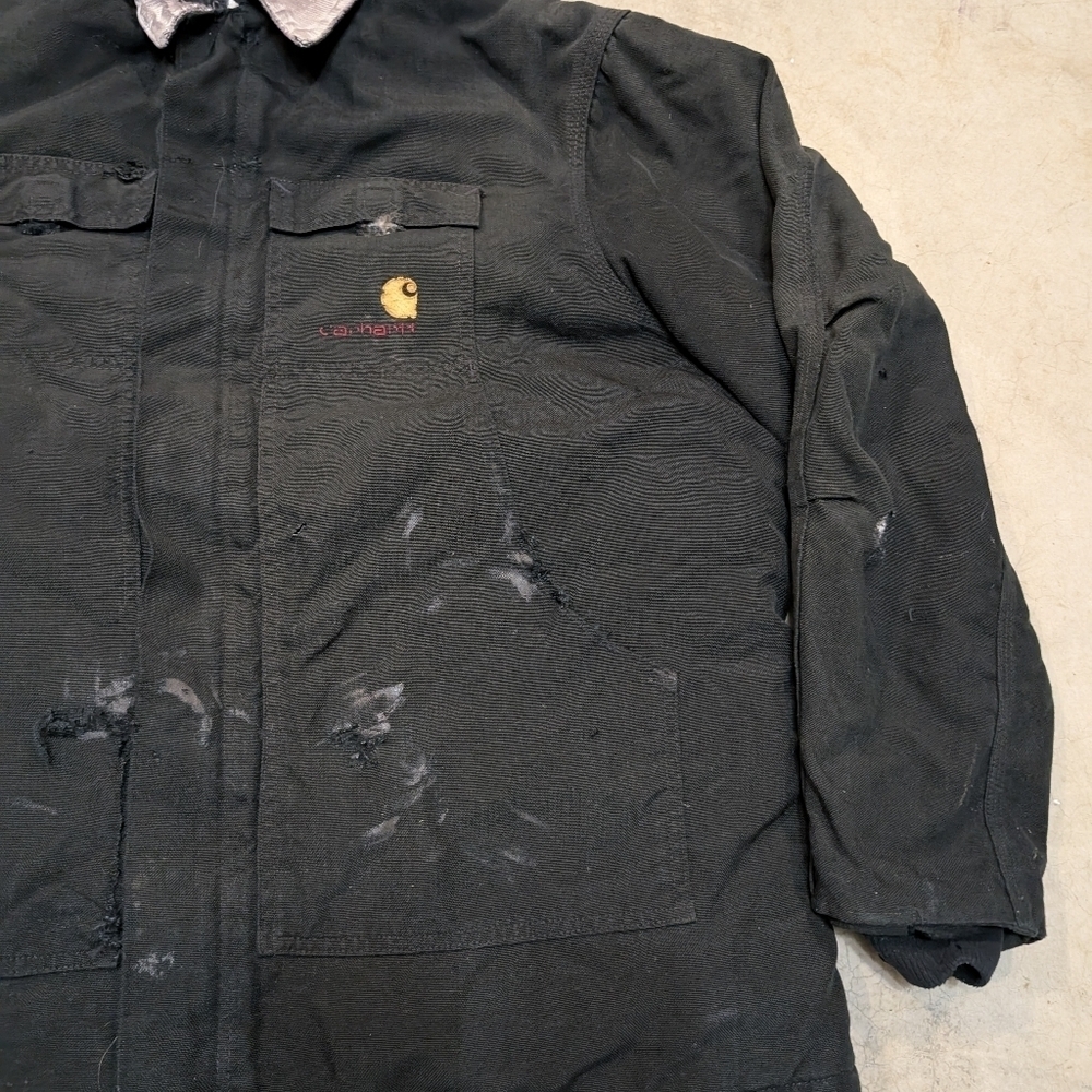 VTG Carhartt Quilt Lined Jacket Mens XL-2XL ? Faded Flaws - Picture 3 of 10